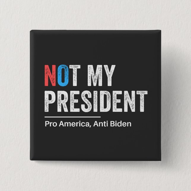 Chapa Cuadrada Anti Joe Biden (Anverso)