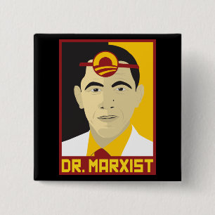 Chapa Cuadrada Anti-Obama: Marxista del médico