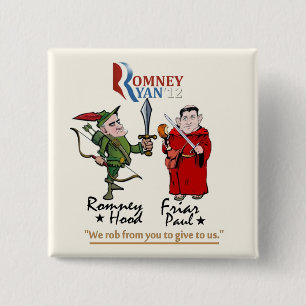 Chapa Cuadrada Anti-Romney/Ryan