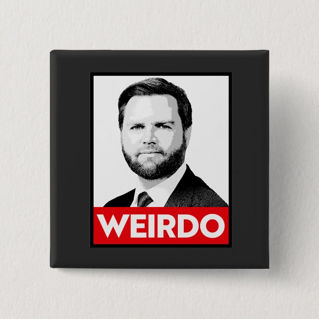 Chapa Cuadrada Anti Trump Vance - Weirdo (Anverso)