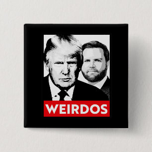 Chapa Cuadrada Anti Trump Vance - Weirdos
