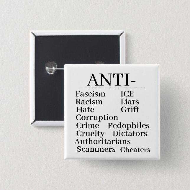 Chapa Cuadrada Antibotón (Anverso y reverso)