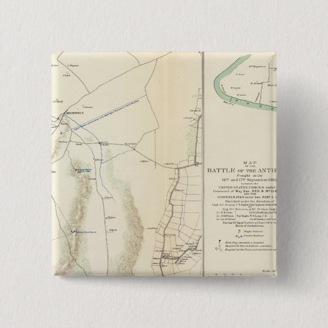 Chapa Cuadrada Antietam, Suffolk, Gettysburg (Anverso)