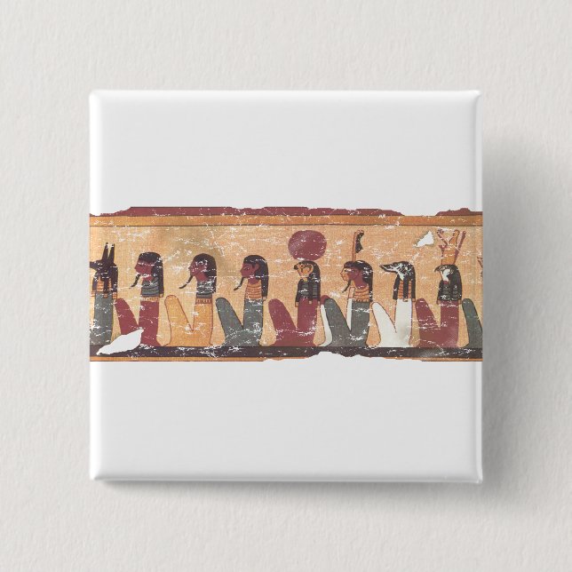 Chapa Cuadrada Antiguo libro egipcio del juicio muerto (Anverso)