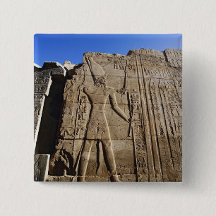 Chapa Cuadrada Antiguos jeroglíficos en la pared, Templo de Karna