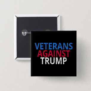 Chapa Cuadrada AntiTrump - Veteranos contra Trump