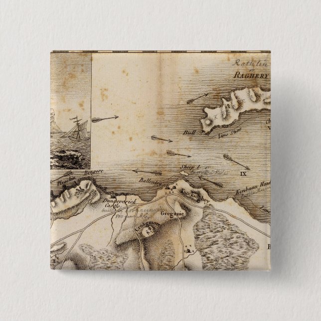 Chapa Cuadrada Antrim, Raghery (Anverso)