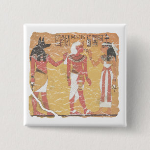 Chapa Cuadrada Anubis, Tut, Osiris