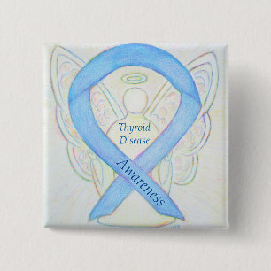 Chapa Cuadrada Anuncio de la enfermedad tiroidea Ángel de la cint