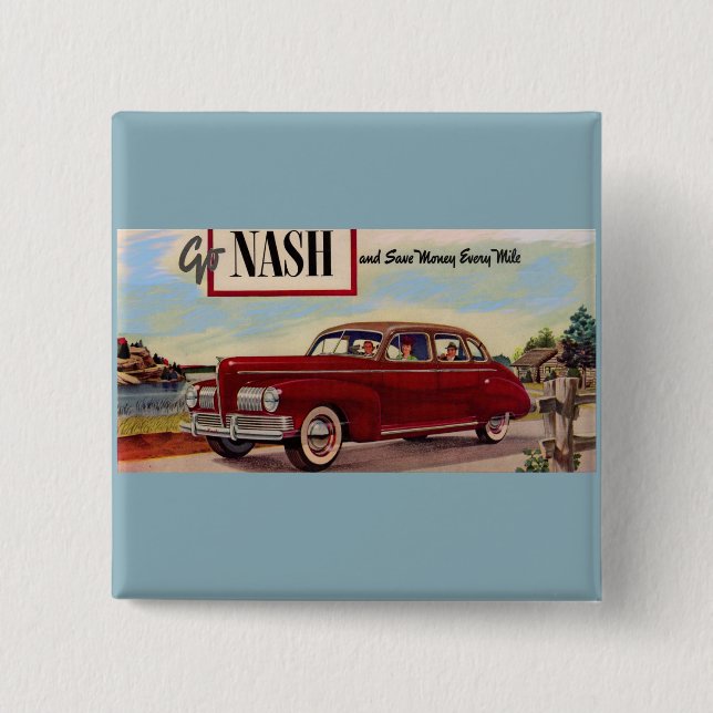 Chapa Cuadrada Anuncio de Nash (Anverso)