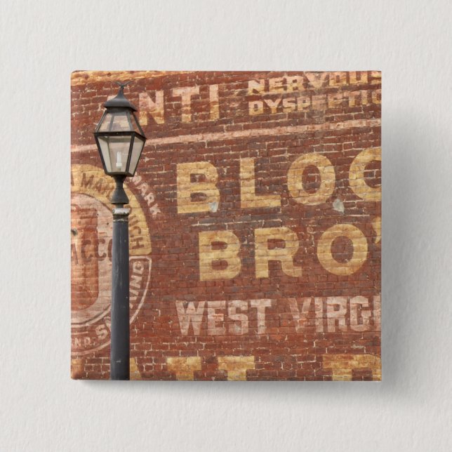 Chapa Cuadrada Anuncios a un lado de la construcción (Anverso)