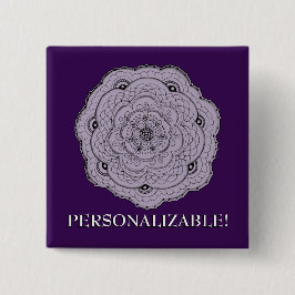 Chapa Cuadrada Any Color Lace Look Crochet Doily Flower