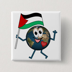 Chapa Cuadrada Apoyar el estado de Palestina