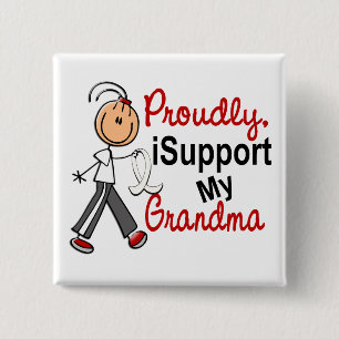 Chapa Cuadrada Apoyo a mi abuela SFT (el cáncer del hueso/de