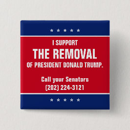 Chapa Cuadrada Apoyo la destitución del presidente Donald Trump