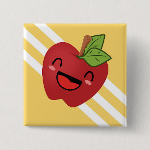 Chapa Cuadrada Apple feliz
