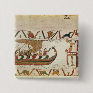 Chapa Cuadrada Aquí devoluciones de Harold del conde a Inglaterr