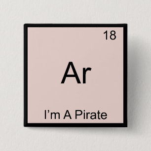 Chapa Cuadrada Ar - Soy un símbolo de química pirata gracioso