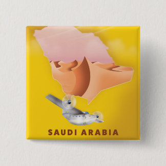 Chapa Cuadrada Arabia Saudita ilustró afiche de viajes.