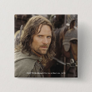 Chapa Cuadrada Aragorn con el caballo