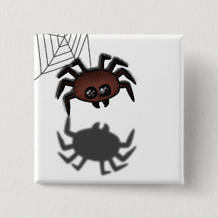 Chapa Cuadrada Araña de Halloween de Lwood