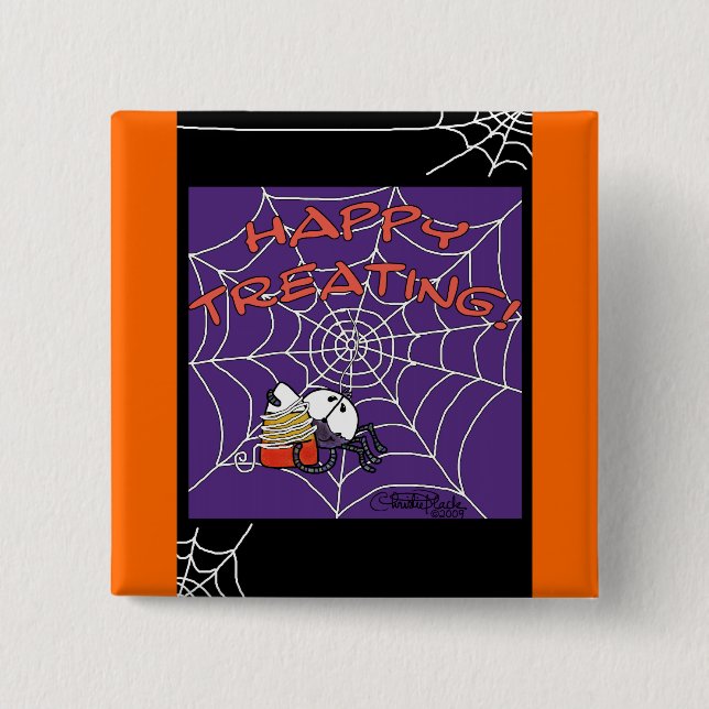 Chapa Cuadrada Arañas Dulce Catch (Anverso)