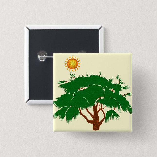 Chapa Cuadrada Árbol (Anverso y reverso)