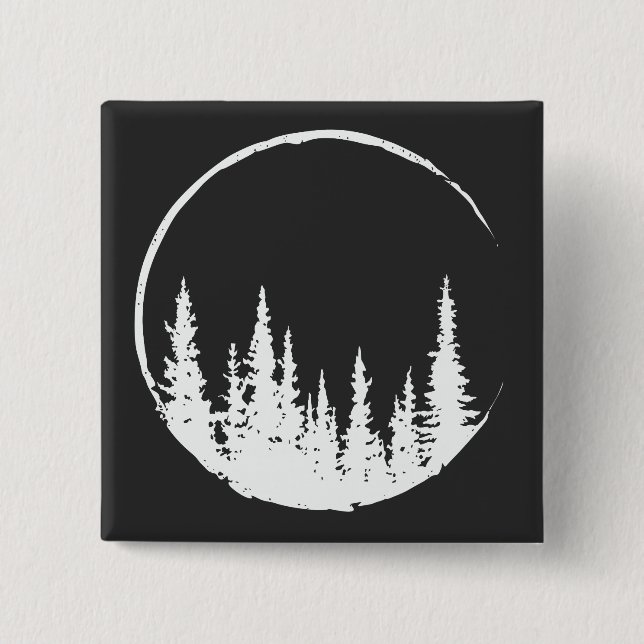 Chapa Cuadrada Árbol de círculo florero amante de los bosques (Anverso)