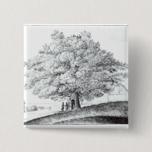 Chapa Cuadrada Árbol de hueco en Hampstead, 1663
