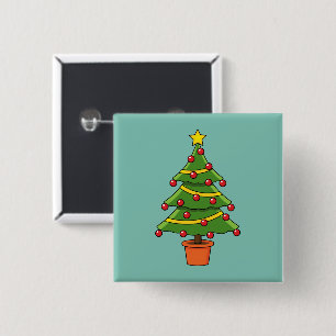 Chapa Cuadrada Árbol de Navidad