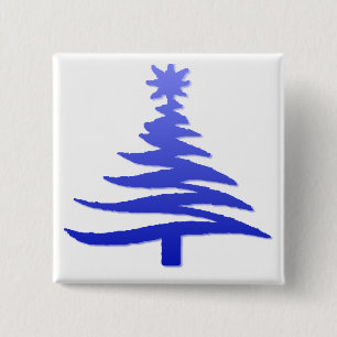Chapa Cuadrada Árbol de Navidad moderno estampado con plantilla a