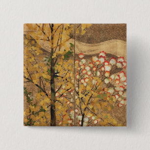 Chapa Cuadrada Árbol del otoño