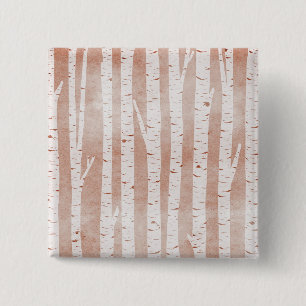 Chapa Cuadrada Árboles de aves ilustrados