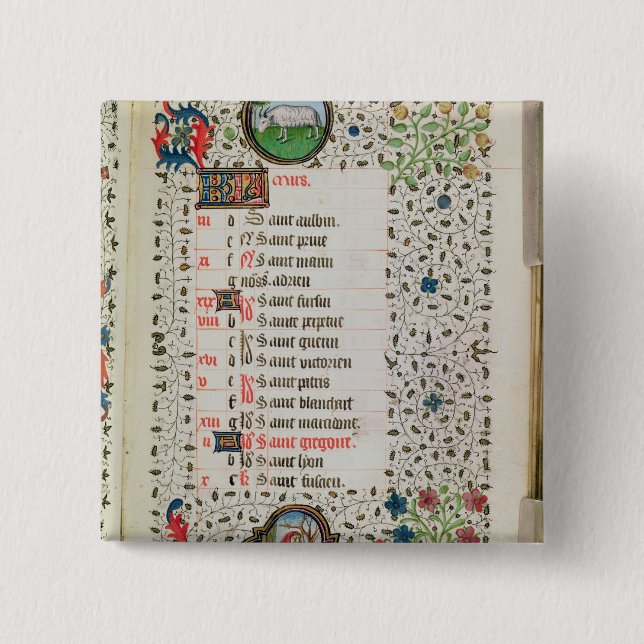 Chapa Cuadrada Árboles del aries y de una tala del hombre (Anverso)