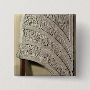 Chapa Cuadrada Architrave de una entrada, piedra arenisca roja,