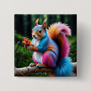 Chapa Cuadrada Ardilla Cuta En La Rama-19274