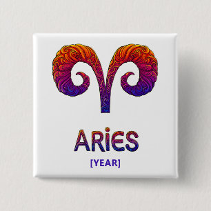 Chapa Cuadrada Aries Zodiac Sign / Zodiaco Aries