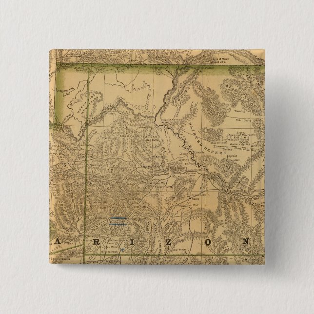 Chapa Cuadrada Arizona de Rand McNally (Anverso)