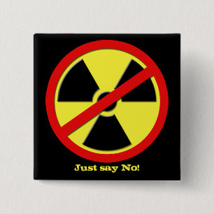 Chapa Cuadrada ¡Armas nucleares antis - Japón dice no!