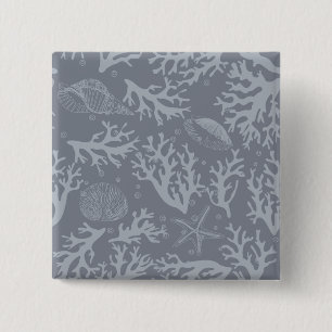Chapa Cuadrada Arrecife de coral estilo hipster