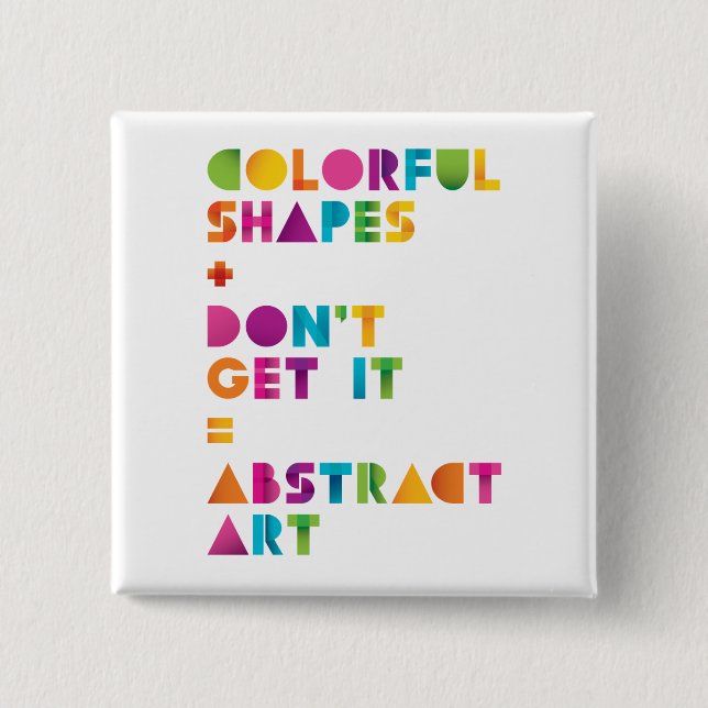 Chapa Cuadrada Arte abstracto (Anverso)