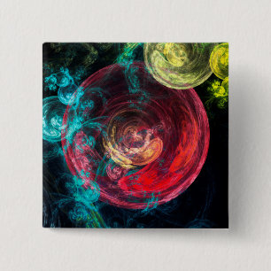 Chapa Cuadrada Arte abstracto círculos de galaxia