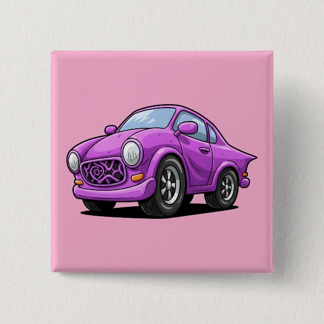 Chapa Cuadrada Arte Automotriz Morado Extremadamente Curvado  (Anverso)
