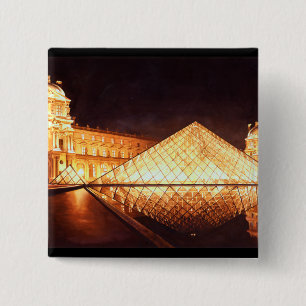 Chapa Cuadrada Arte de la acuarela de "Les Lumieres du Louvre"