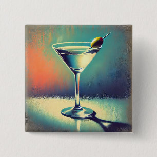 Chapa Cuadrada Arte de Martini de Blues que amo de mediados de si