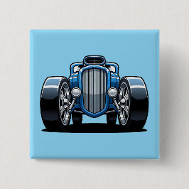 Chapa Cuadrada Arte de Toon Hotrod 