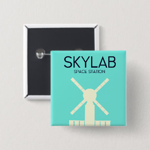 Chapa Cuadrada Arte espacial de Skylab Space Station