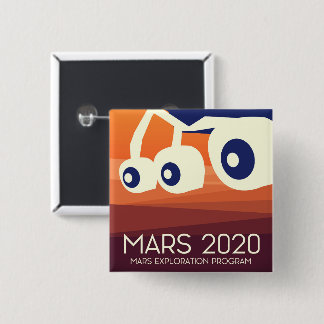 Chapa Cuadrada Arte espacial Rover Mars 2020