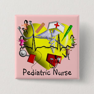 Chapa Cuadrada Arte gráfico Regalo-Adorable 3D de la enfermera de