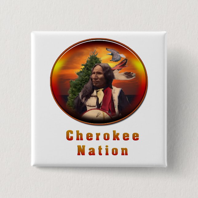 Chapa Cuadrada Arte indígena cherokee (Anverso)